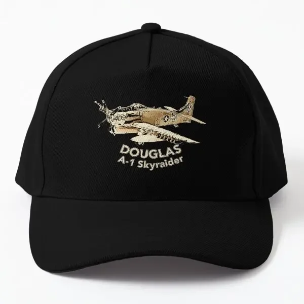 Douglas A1 Skyraider Vintage Military Ai  Baseball Cap Hat Mens Sun Outdoor Bonnet  Solid Color Sport Czapka Casual Black