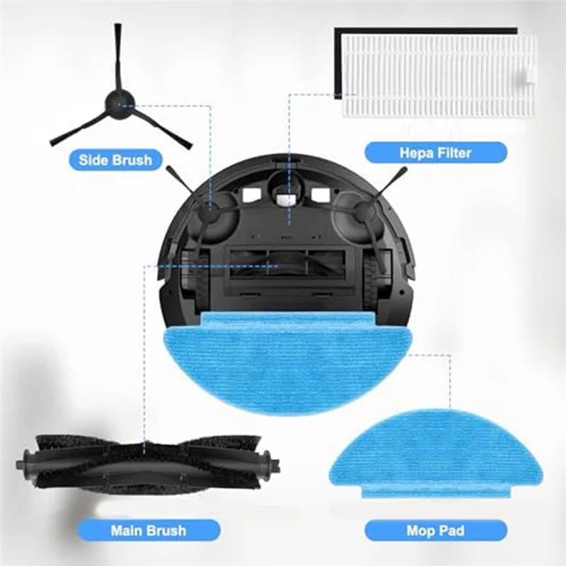 -ABPO 12 шт. комплект запасных частей для Tikom L9000, для Lubluelu SL60D, для Laresar L6 Nex, для робота-пылесоса HONITURE Q6 SE