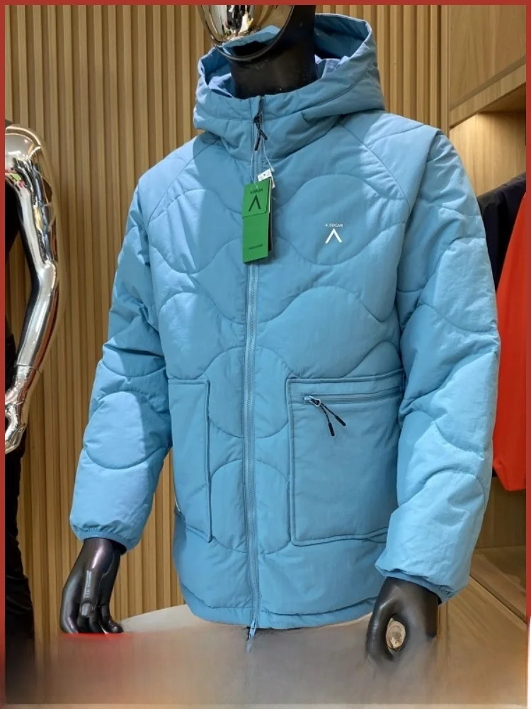 في الهواء الطلق Thiened الدافئة للماء مقنعين القطن Jaet الأزواج Sle الرجال الخريف الشتاء معطف الشباب Faion نسيج النايلون