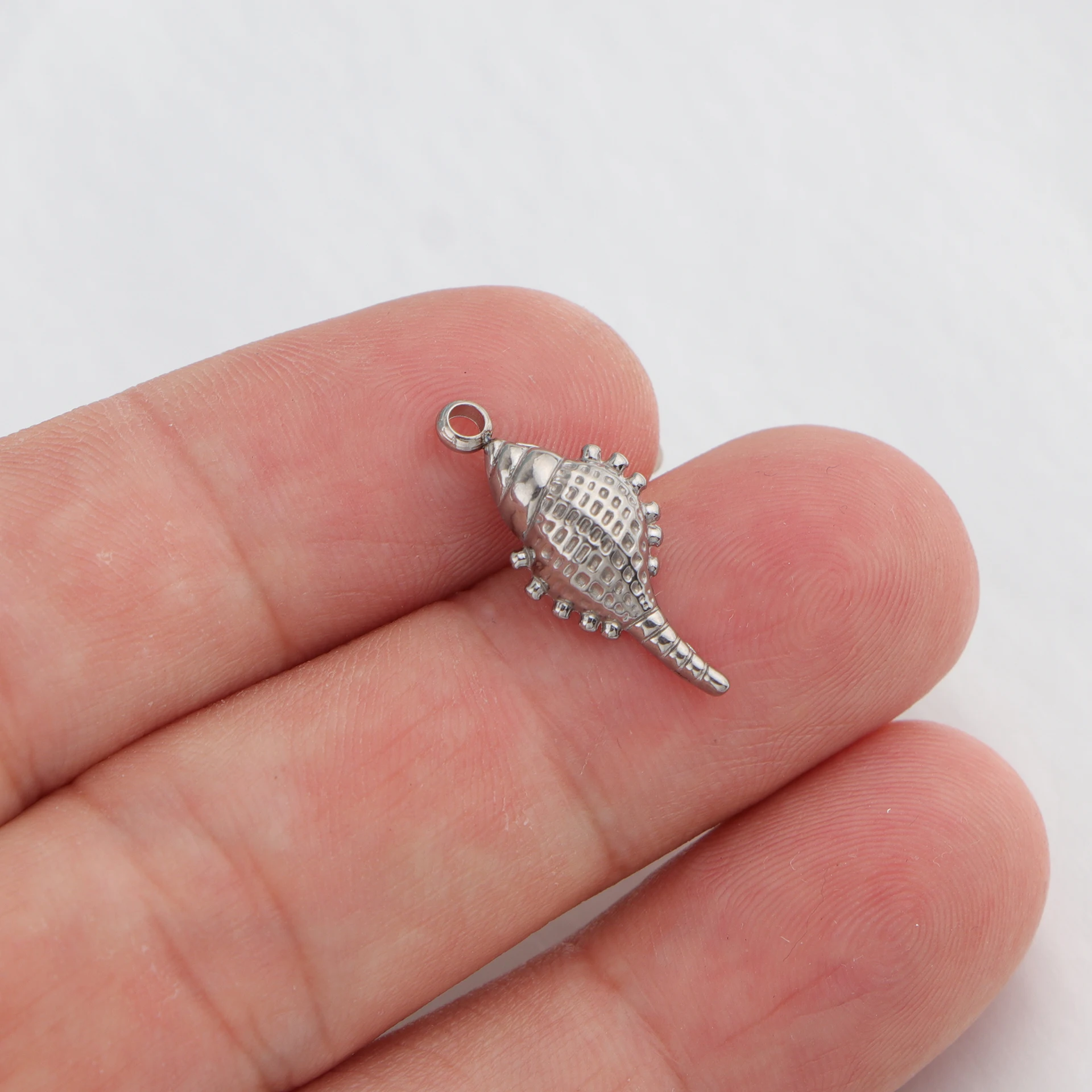 20 قطعة/الوحدة الفولاذ المقاوم للصدأ محارة سحر قلادة ل عقد دي اي واي القرط سوار صنع المجوهرات اكسسوارات بالجملة