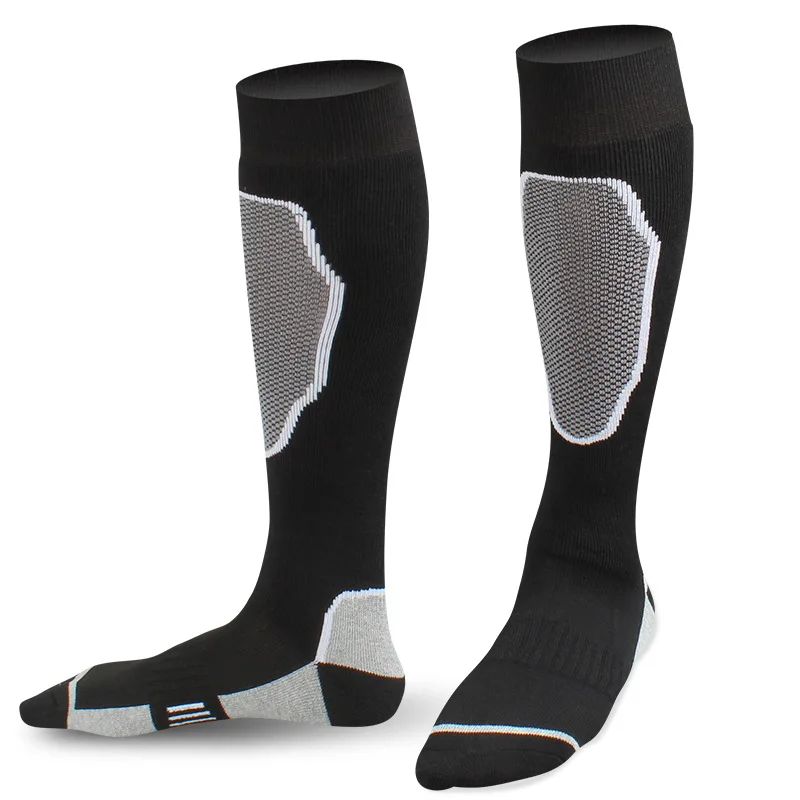 Calcetines térmicos de lana merina para hombre y mujer, medias largas y cálidas de compresión para esquí, senderismo, snowboard y escalada, 1 par