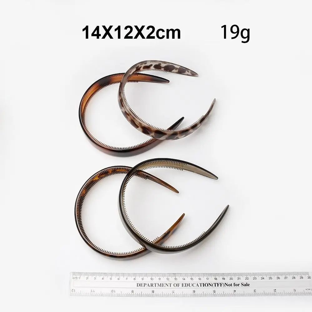 Retro Acetate Leopard Hair Hoop Non-slip Teeth Tortoiseshell Hair Accessories Hair Styling Women Headband Daily Wear view 6