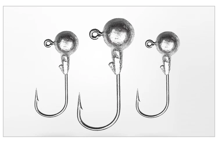 4/8 Stück natürlicher Jigkopf mit Widerhaken für weiche Kunststoffköder, Kurbel-Jig-Kopfhaken, 2,5 g ~ 14 g, Bass-Angeln mit lockigen Schwanzwecken – Detail 3