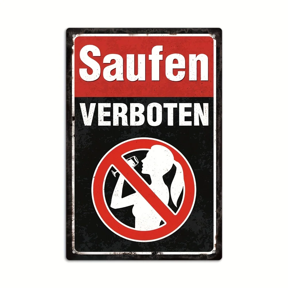 German Vintage Metal Sign, Good Are Like Therapists You Can Also With!, Wall Art Decor for Home Farmhouse Bar Pub Club, Gift view 3