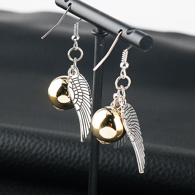 Harries Potters cosplay Wings charms Bracelet Snitch metal ball pendant necklace earring keychain props accessories fans gifts