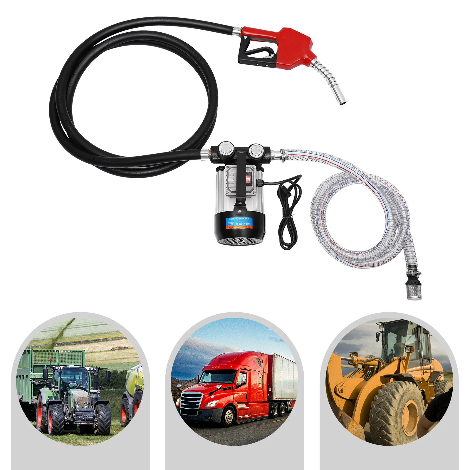 مضخة نقل الديزل ذات معدل التدفق العالي، 12 فولت/230 فولت 45/50/60 لتر/دقيقة مضخة زيت وقود الديزل، مجموعة مضخة زيت كهربائية ذاتية التحضير قابلة للتعديل #3