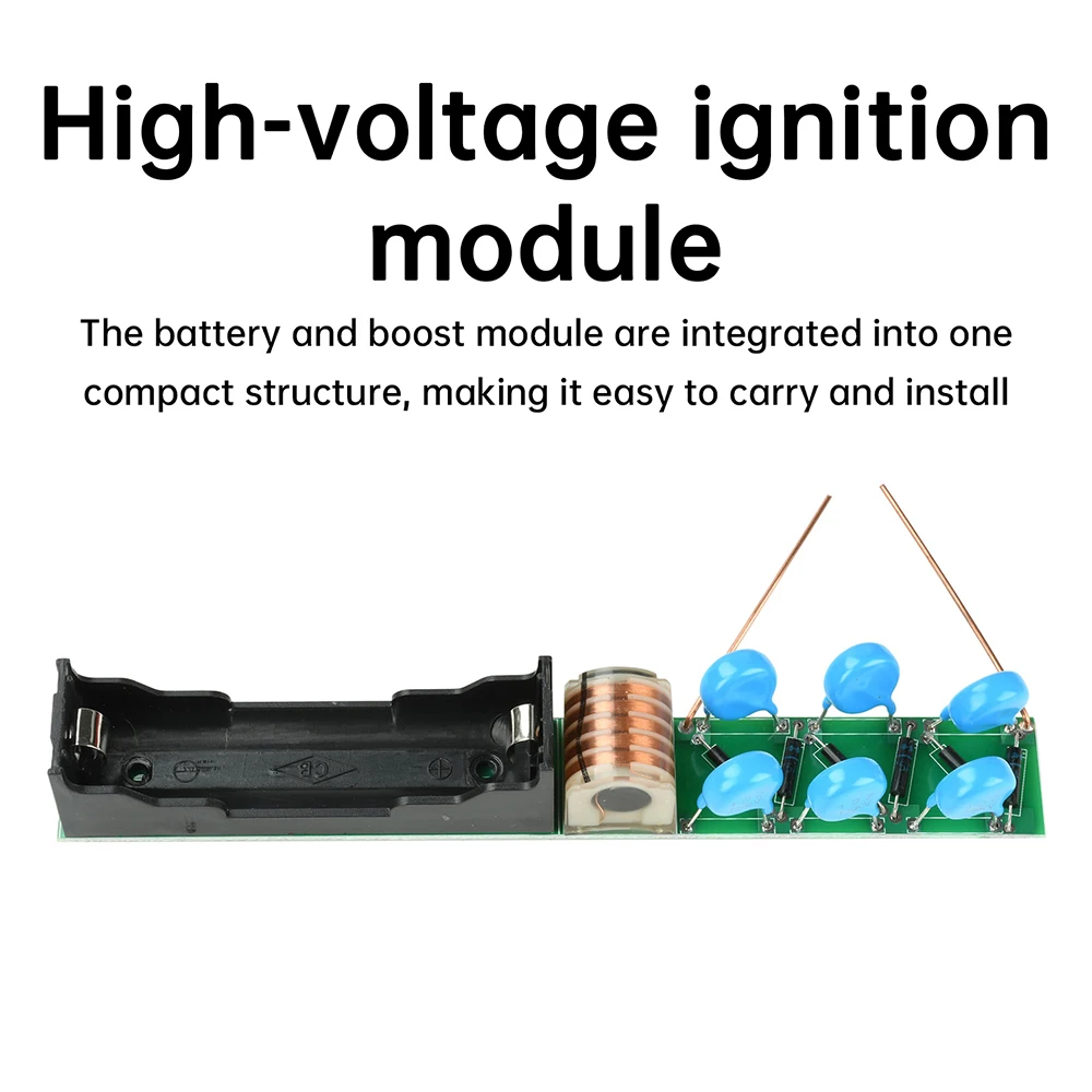 DC 3.7V to 40KV Battery-Integrated High-Voltage Module Discharge Coil Boost Circuit Arc Generator
