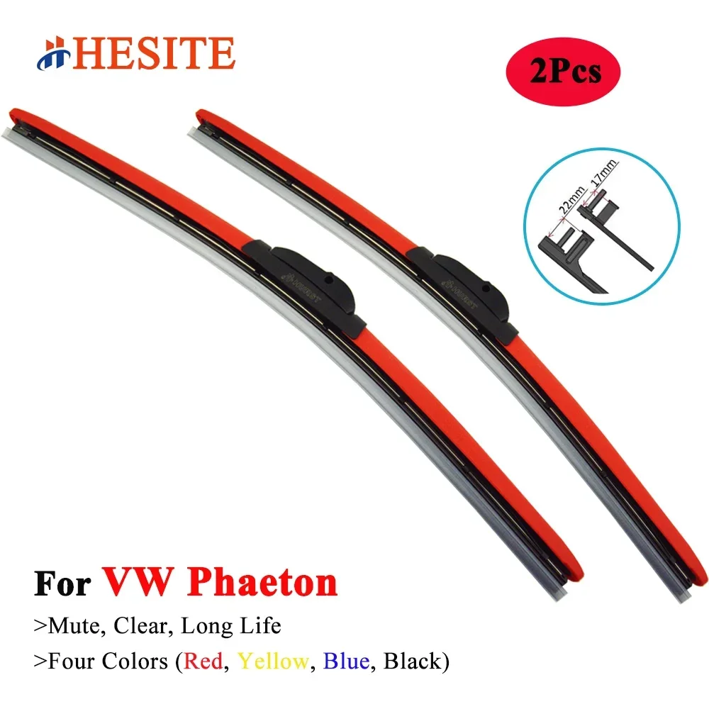 

HESITE Colorful Wiper Blades For Volkswagen VW Phaeton 3D 4Motion Sedan 2002 2005 2008 2011 2012 2013 2015 2016 Car Accessories