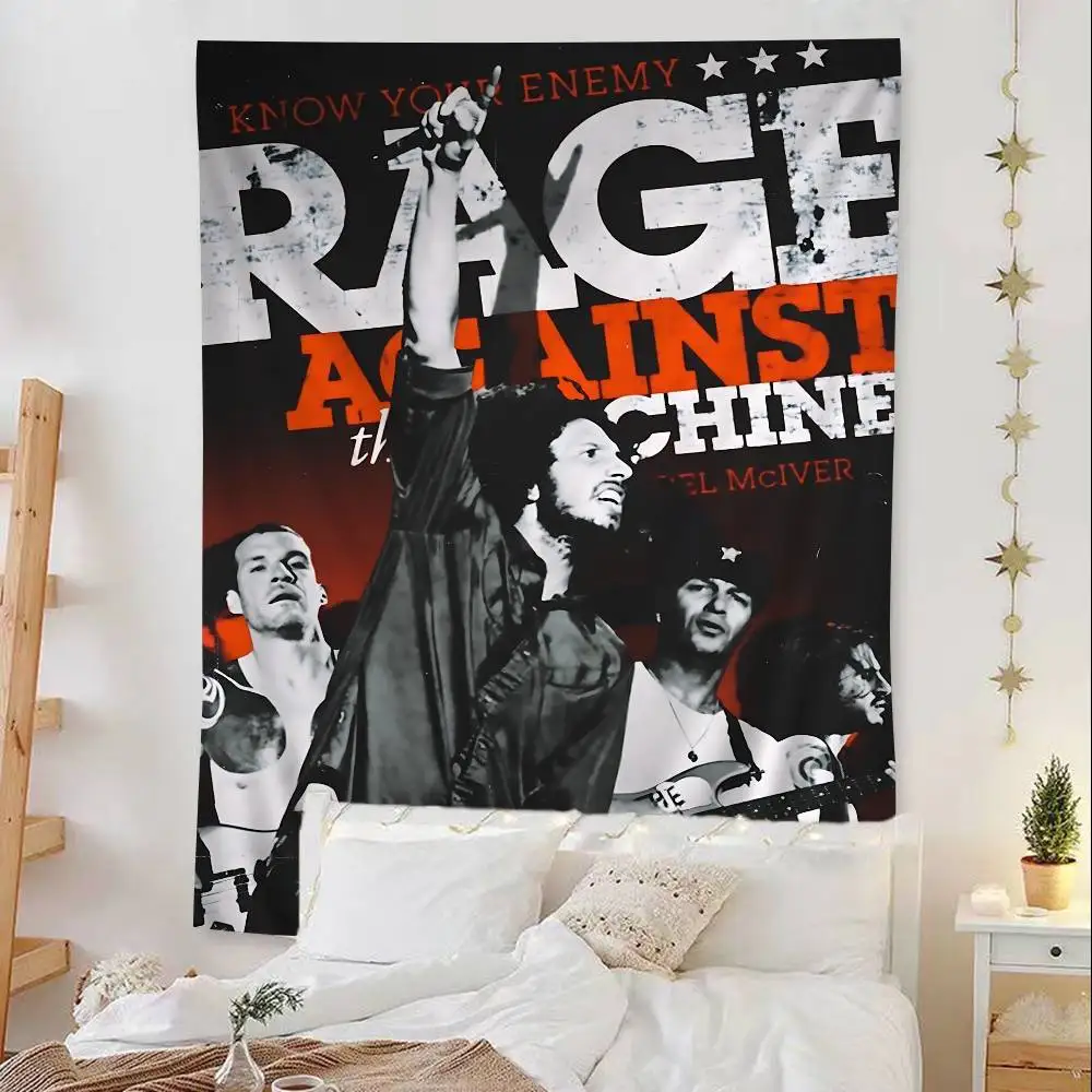 Rock Band Rage Against The Machine Printed Large Wall Tapestry Buddha Wall Decoration Witchcraft Bohemian Hippie Wall Art Decor