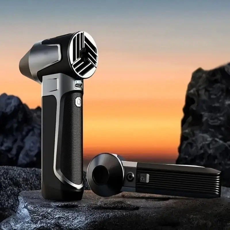 581E مروحة صغيرة محمولة 3 سرعات تعديل مروحة جيب مدمجة 2500 مللي أمبير مروحة صغيرة قابلة للشحن 130000 دورة في الدقيقة منفاخ هواء #4