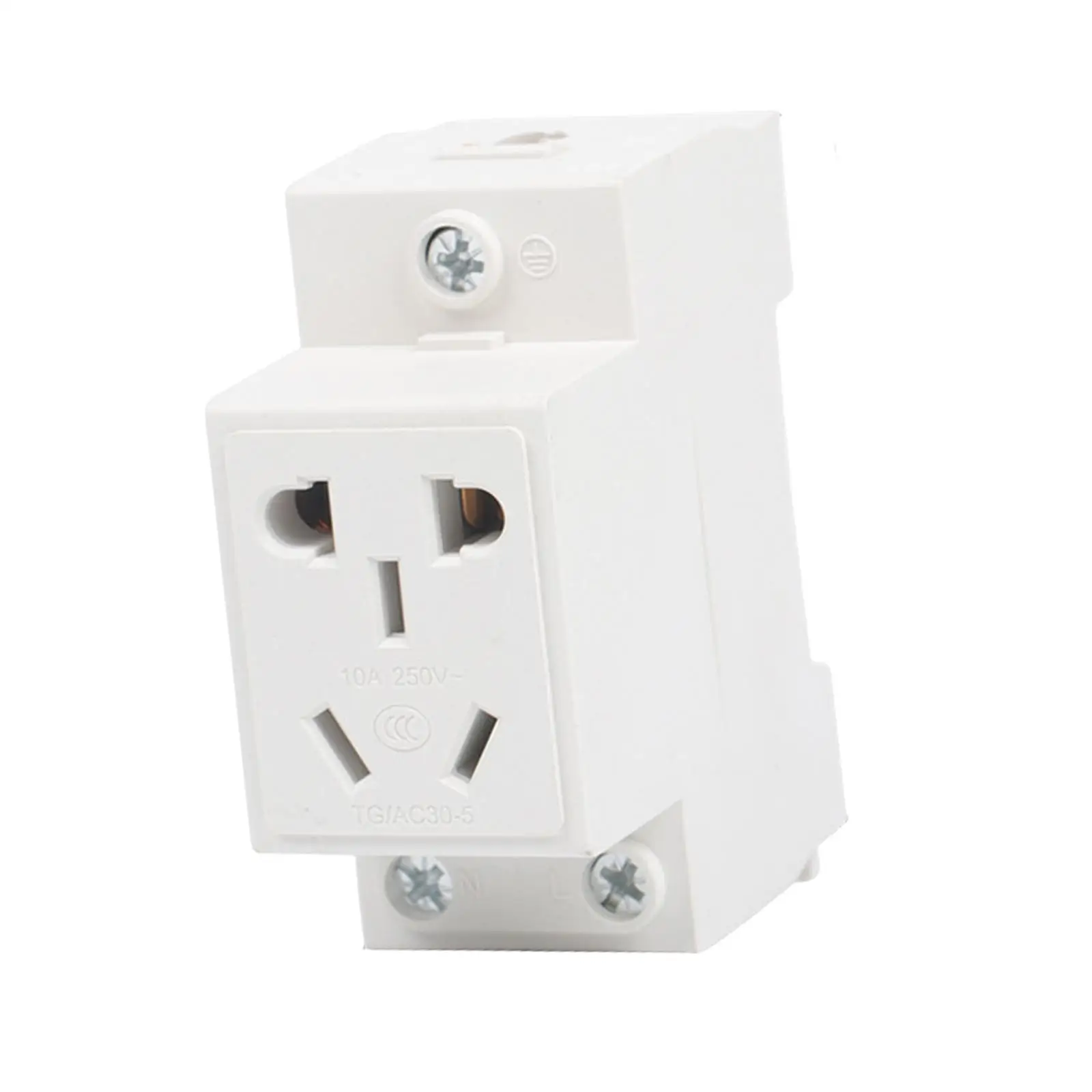 Modular Din Rail Mount Copper Fittings 10A 250V Socket Connector 5 Pins Industrial Sockets for Industrial Workshops Office