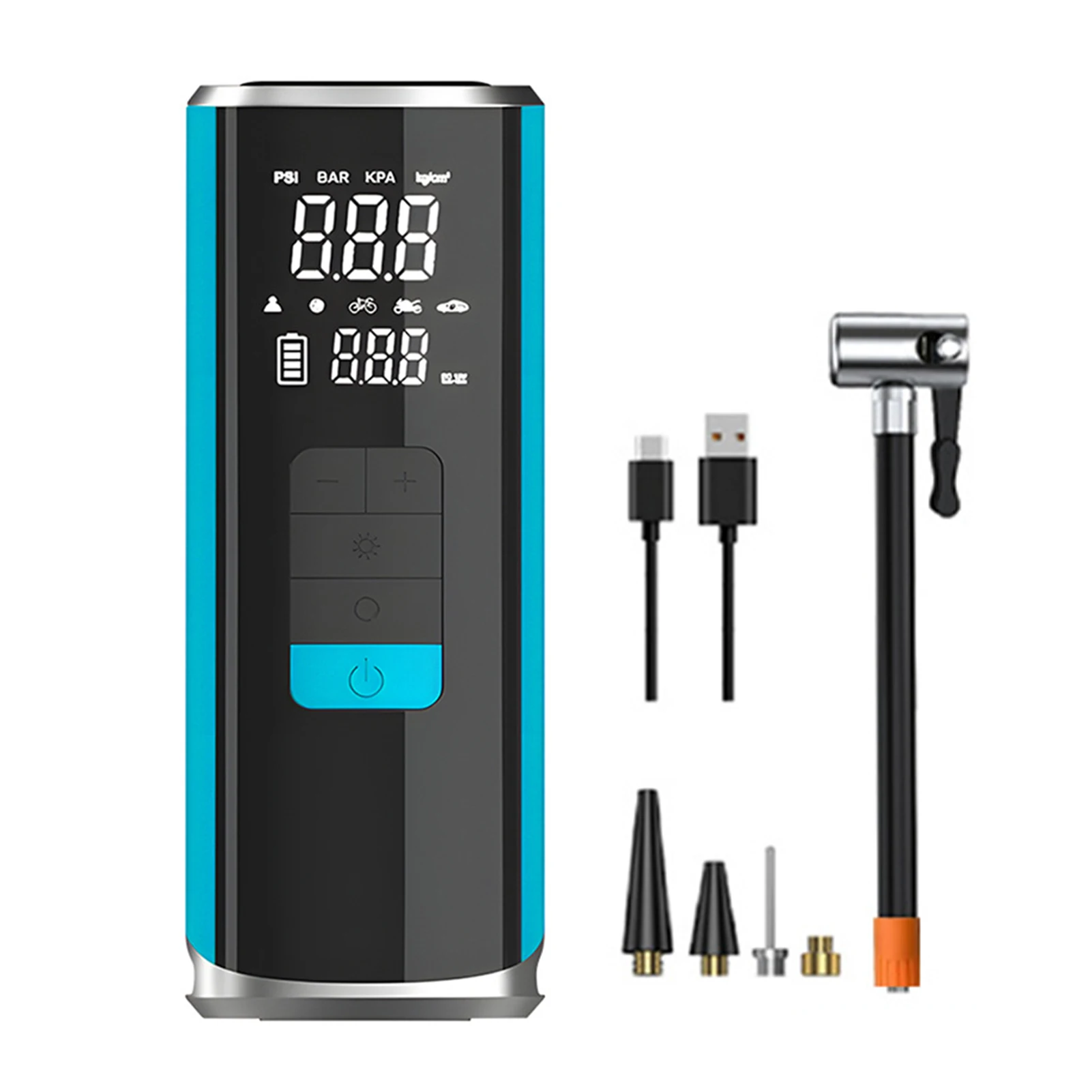 

Портативный насос для накачки, беспроводной воздушный насос, универсальный насос для накачивания шин для автомобильных шин, велосипедные шины, плавательные кольца, баскетбольный воздушный насос