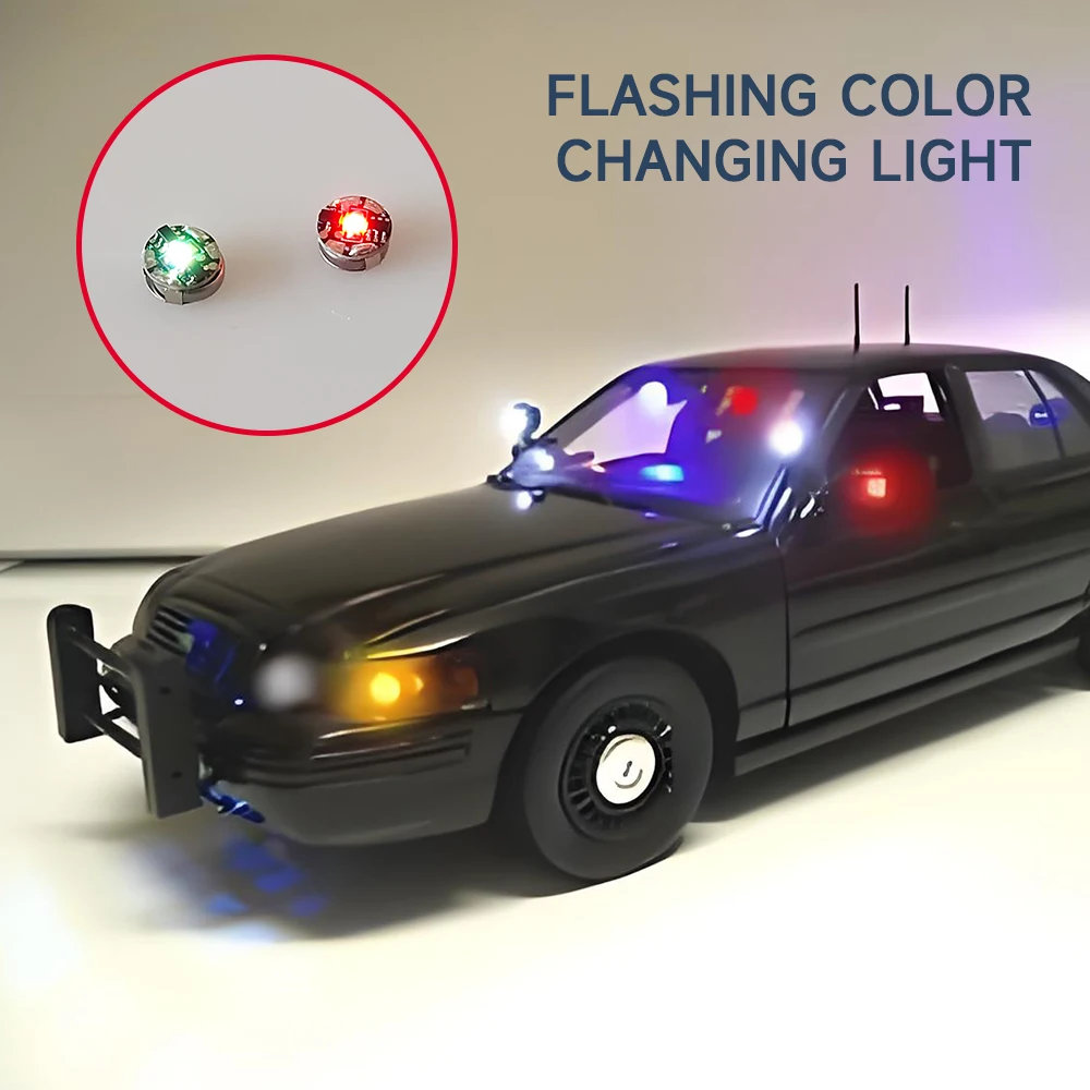 1pc Magnetic Control Led Lamp Model Light Seven Colors Automatic Color Change Effect For Cars/Robots/Diy Making With Battery