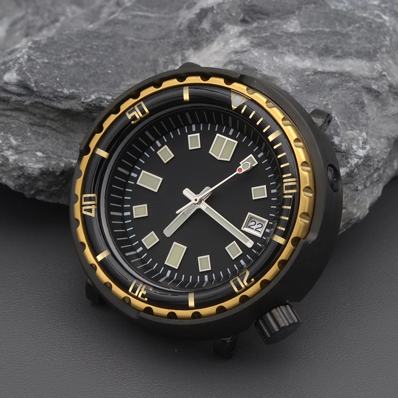 Men\'s Watch Automatic Mechanical Watches C3 Luminous Tuna Canned Watch Cases Watch NH35 NH36 Movement Stainless Steel Case