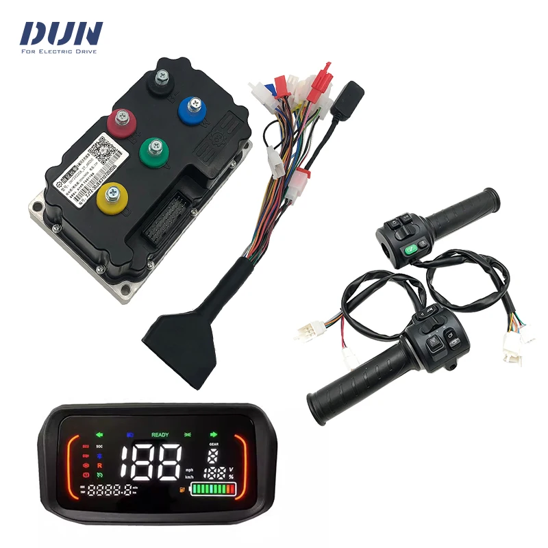 

Fardriver ND72360 190A Rate Volt48v/60v/72v 3KW-4KW 100KMH BLDC Sine Wave Motor Controller with N1S One-LIN Display T08 Throttle