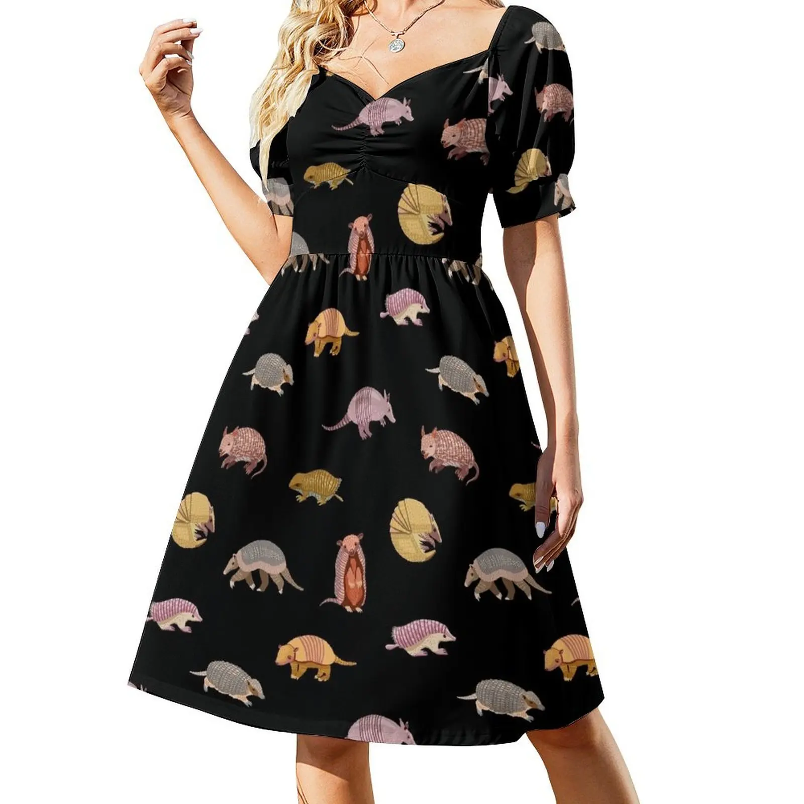 

Armadillos of the World Short Sleeved Dress evening dresses ladies Woman fashion Elegant gown dress women elegant luxury Dress