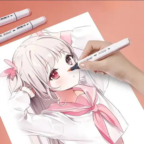 6-30 रंग त्वचा टोन दोहरे सिर वाला मार्कर सेट पेंटिंग ड्राइंग हाइलाइटर स्कूल कला आपूर्ति कलाकार कोरियाई स्टेशनरी के लिए 10 best sales फाइब्रोन्स - №10