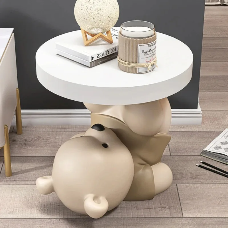 Vigorous Bear Statue Side Table Designer Simple Animal Free Shipping Coffee Tables Night Floor Basse De Salon Home Furniture