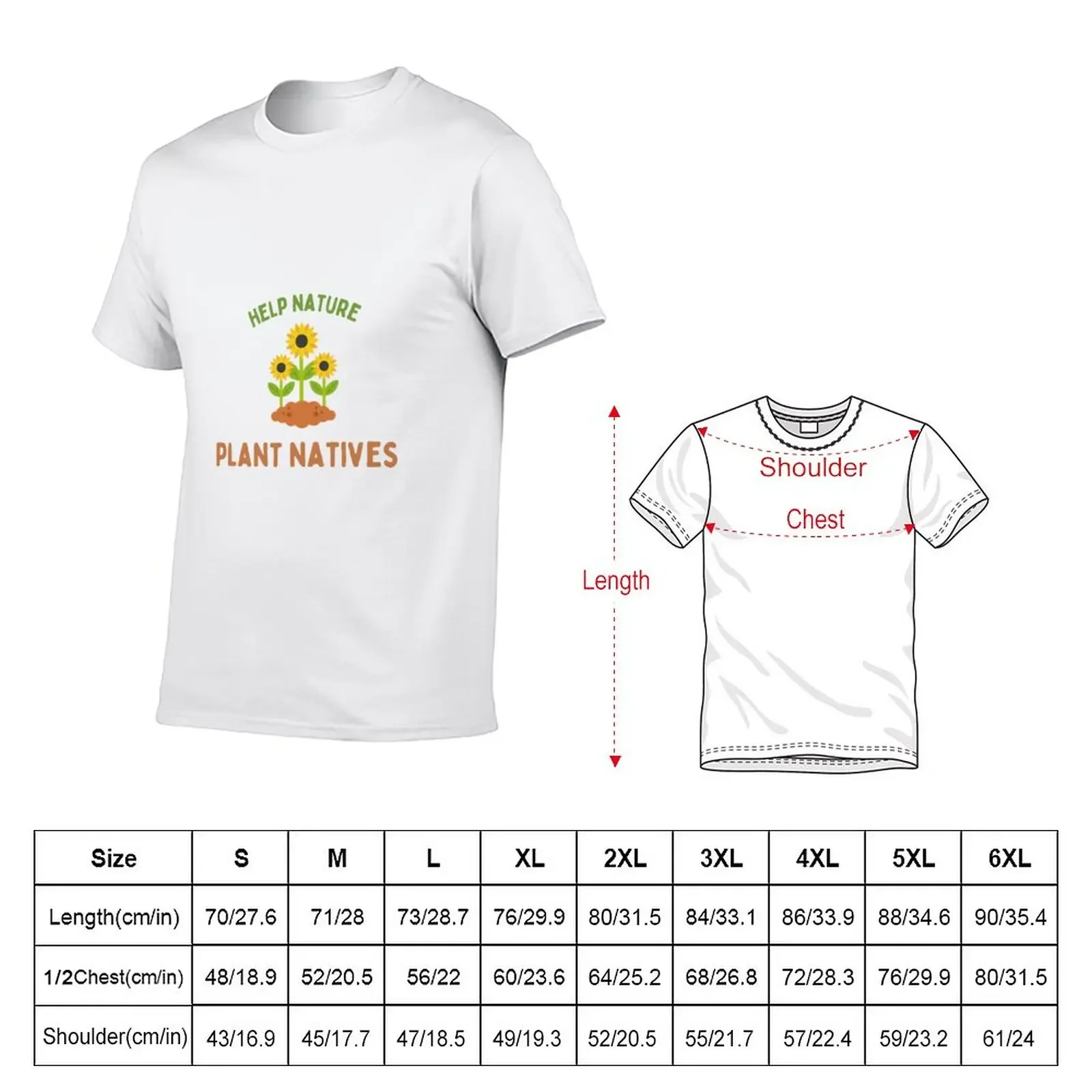 New Native Plant Sticker, Help Nature Plant Natives T-Shirt man t shirt quick-drying blanks oversized t shirt men