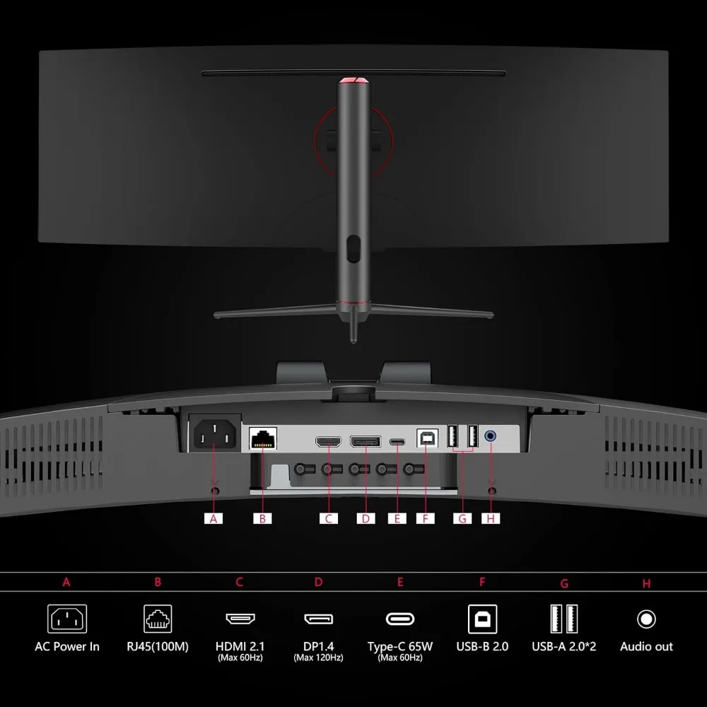 Monitor lengkung ultra-lebar untuk Gaming, Monitor komputer 120Hz 32:9 QHD 5120x1440P 49 ", R1800, 99% sRGB, HDR400