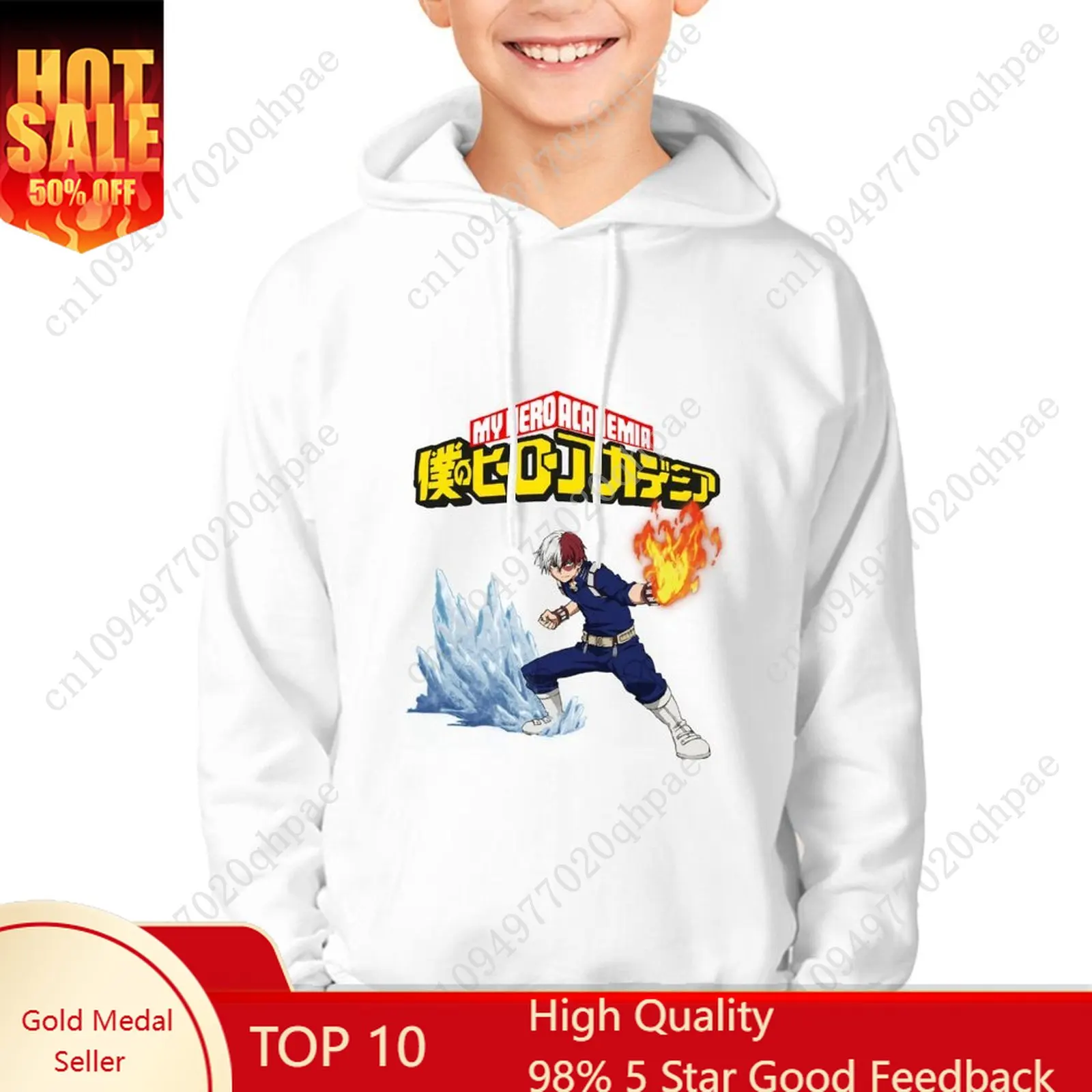 

Толстовка с капюшоном My Hero Academia Shoto Todoroki для мальчиков и девочек, детская хлопковая толстовка высокого качества, легкие осенние топы на заказ