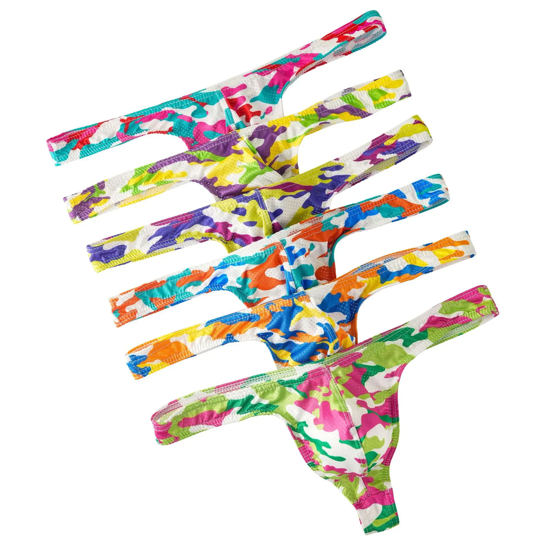 

Print Bulge Thongs for Men Sexy U Pouch G-string Soft Elastic Comfortable Elastic Underpants Gays Erotic Open Buttocks Underwear