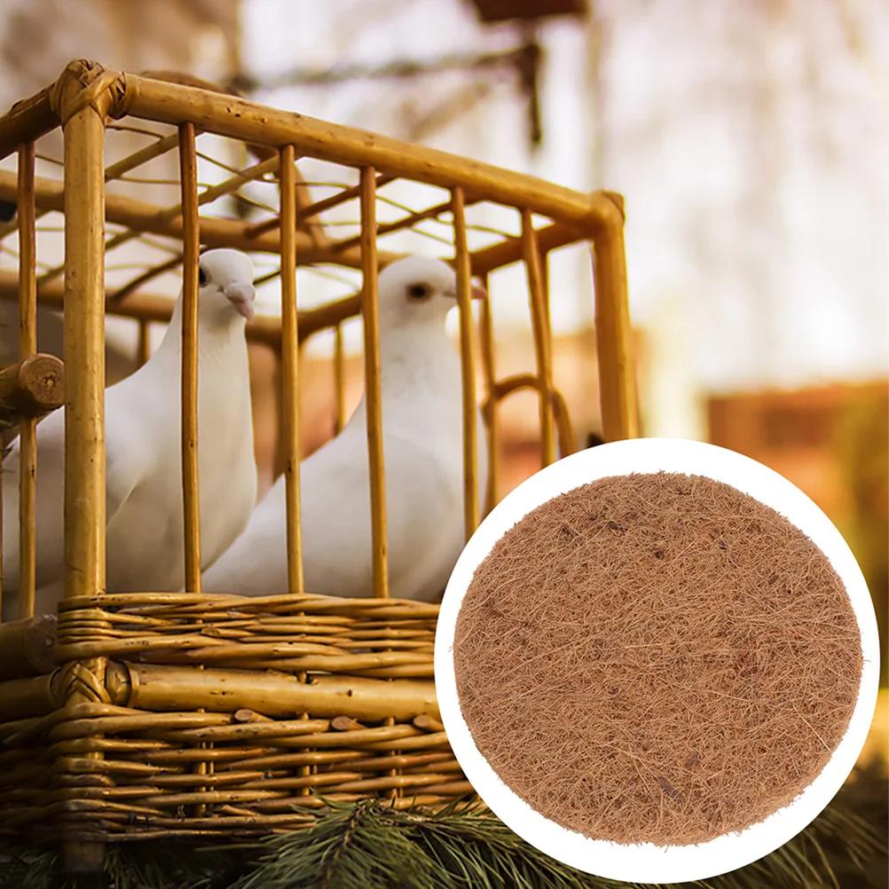 12 Pcs Bird Nest Pigeon with Brown Cushion Coconut Fiber Nesting Pads Mat Eggs Breeding House