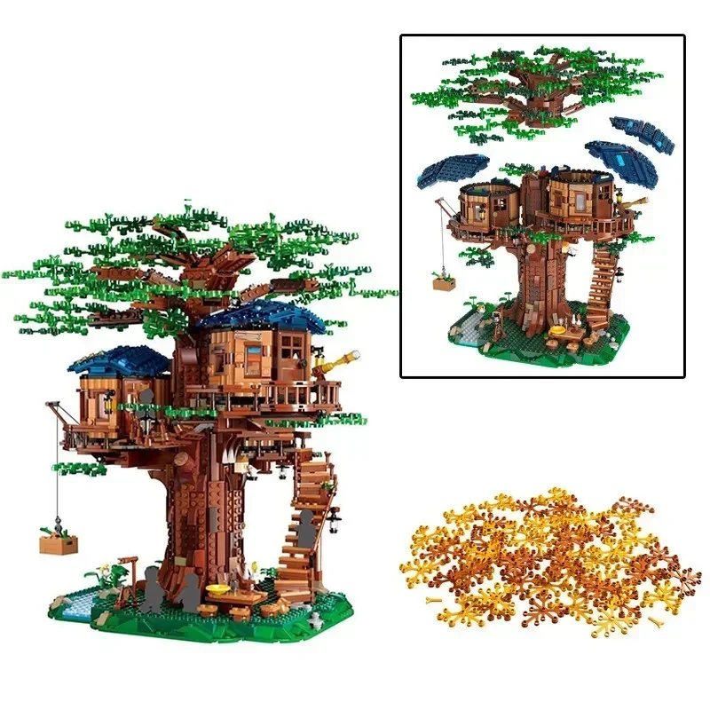 Four Seasons Tree House Scene Jungle Building Block IDEAS Series MOC 21318 Building Model Bricks Assembly Toy Kids Birthday Gift