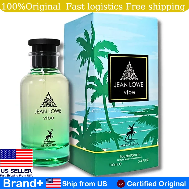 Maison Alhambra Jean Lowe Vibe Citrus Fruity Aromatic Woody Eau De Parfum Hair and Body Spray 100ML Long Lasting Fragrance