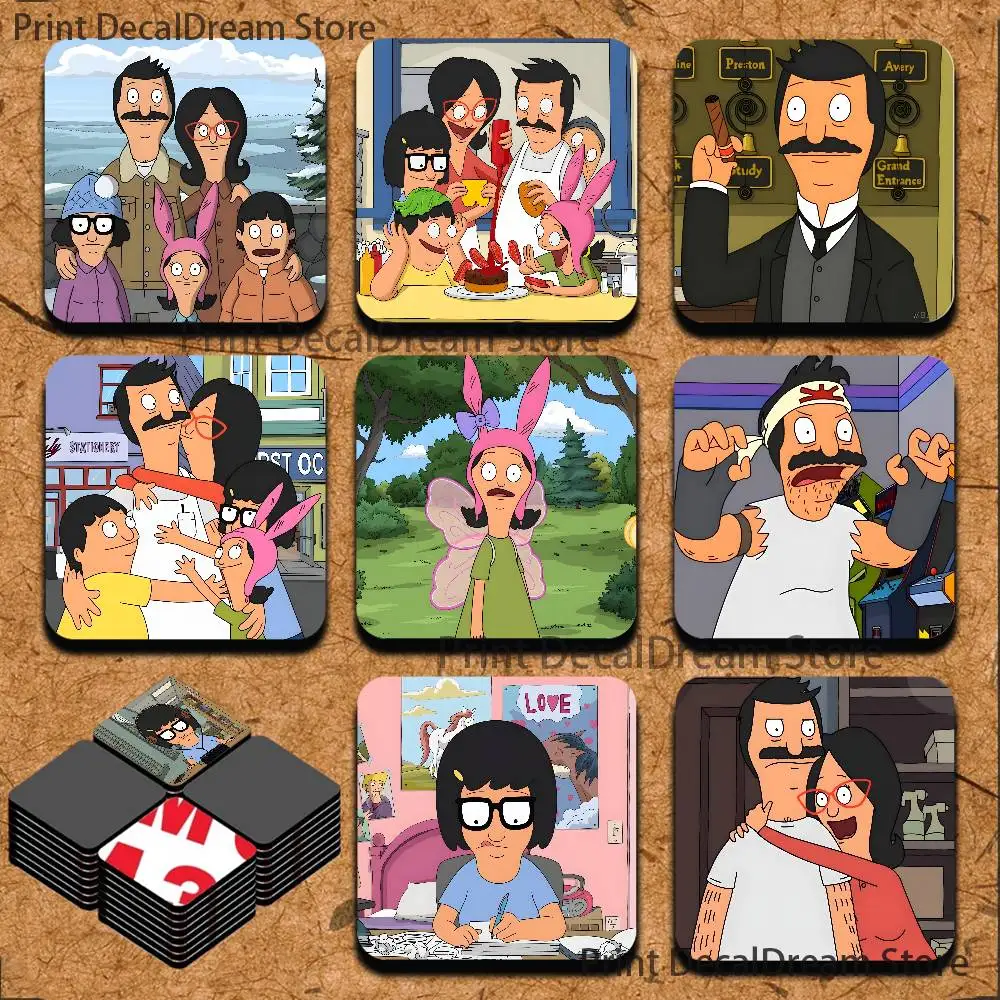 Anime B-Bobs B-Burgers Cute Cartoon Anime Refrigerator Magnets Soft Magnetic Heat Transfer Refrigerator Magnets Gift