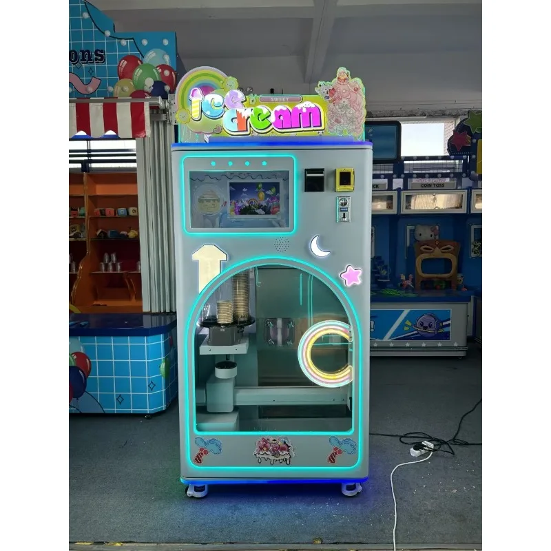 Ice Cream Vending Machine for Themed Park Train Station Airport 24 7 No Staff Required Operation for Wholesales