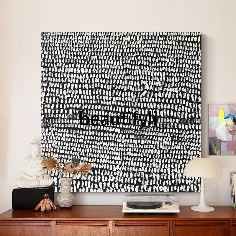 

Wabi-Sabi Style Decorative Painting Entrance Hallway Dining Room Hanging Painting Living Room Abstract Painting Handmade