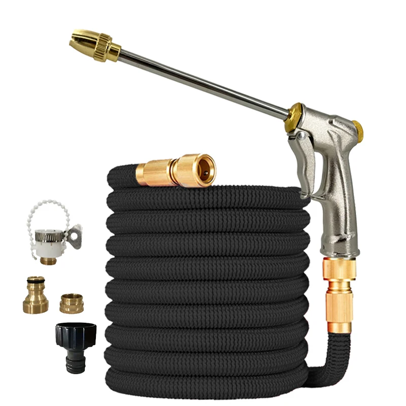 

2026 Garden Hose Retractable Magic Watering Hose High-Pressure Long Rod Nozzle Spray Cleaning Gun Car Washing Hose Flower Spray