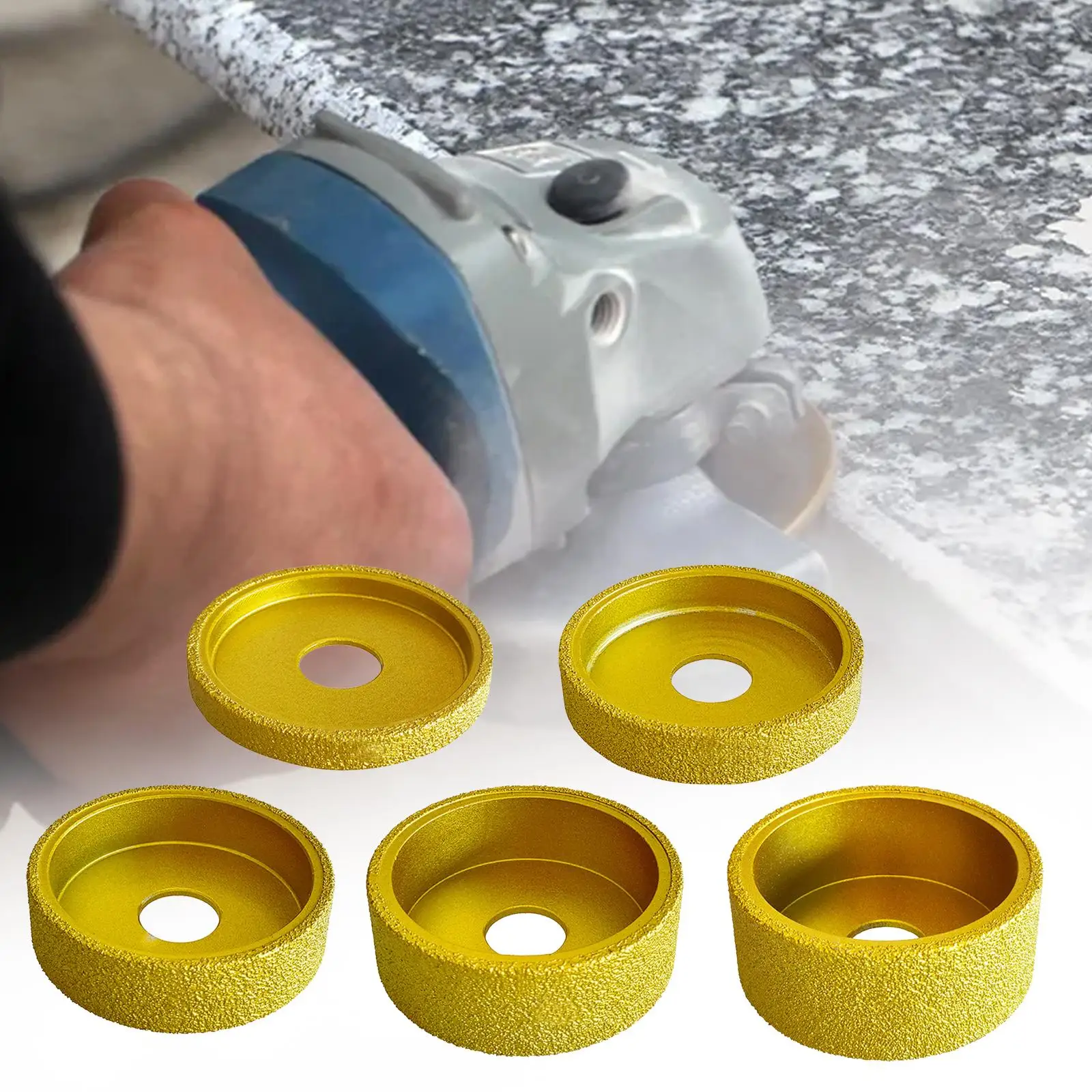 

Dry Brazed Diamond Grinding Wheel 46 Grit Cup for Angle Grinder Polishing Marble Granite Ceramic