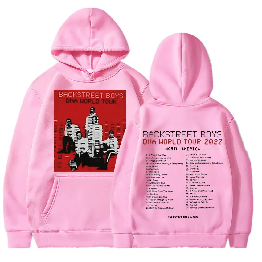 Classic Vintage Backstreet Boys Band Hoodie Men Hip Hop Rock DNA USA Tour 2022 Hooded Sweatshirts Oversized Streetwear Harajuku