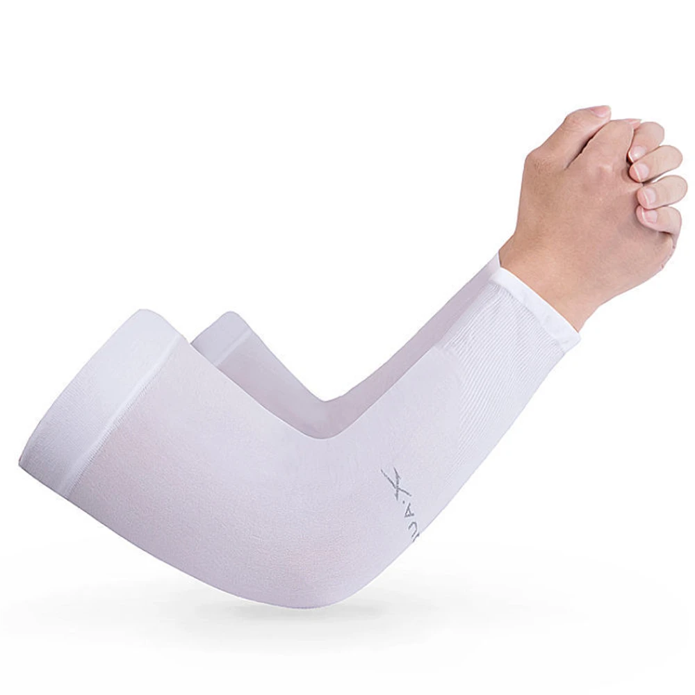 Black White Arm Sleeves for Women Men Breathable Sleeves Sunshade for Outdoor Adventures Sports and Driving Fingerless Glove