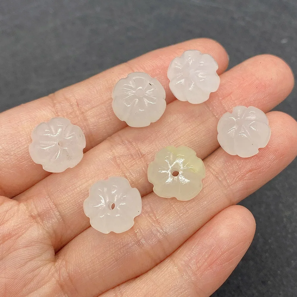 5pcs Natural Stone Red Agate Green Aventurine Pumpkin-shaped Cute Small Bead Suitable for Charm Men DIY Gift Jewelry Loose Beads