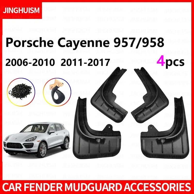 Mudguards Automotive Accessories Mud Flap For Porsche Cayenne 958 957 2006-2010 2011-2017 Fender Black Exterior Customization
