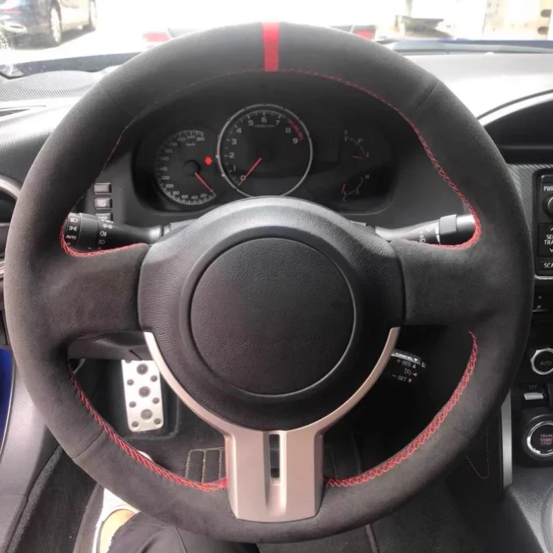 

Hand-Sewn Suede Car Steering Wheel Outback BRZ Car Interior Accessories Steering Wheel Cover For Subaru Forester
