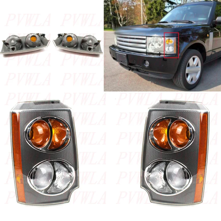 

For Land Rover Range Rover L322 2003 2004 2005 Car accessories Euro Style Front Headlight Corner Light Turn Lamp Without Bulbs