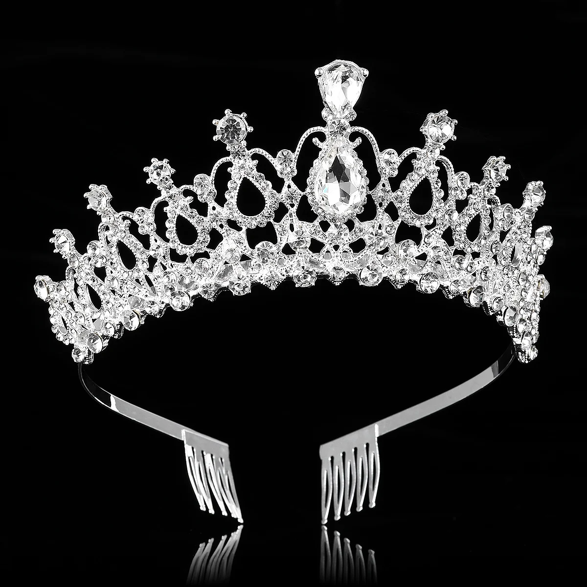 Tiara coroa cabeça banda diamante casamento headpiece tiaras cristal noiva noiva o