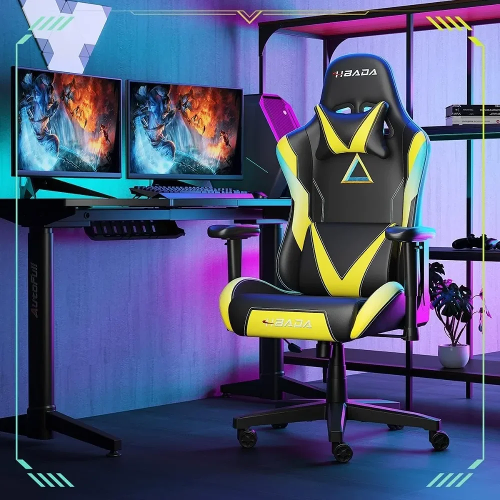 Gaming Chair Racing Style Ergonomic High Back Computer Chair with Height Adjustment, Headrest and Lumbar Support E-Sports