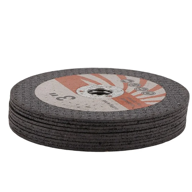 ABKO-50PCS 75 мм мини-отрезной диск, круглый шлифовальный круг из смолы для угловой шлифовальной машины с отверстием 10 мм, отрезной диск для деревянной плитки, электроинструмент