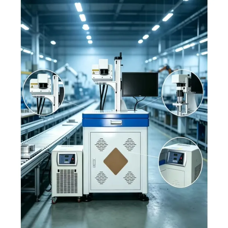 Laser All-in-One Cabinet UV Laser Marker 3-20W CNC Optional Cooling System Industrial Multi-Material Micro Mark High Customized