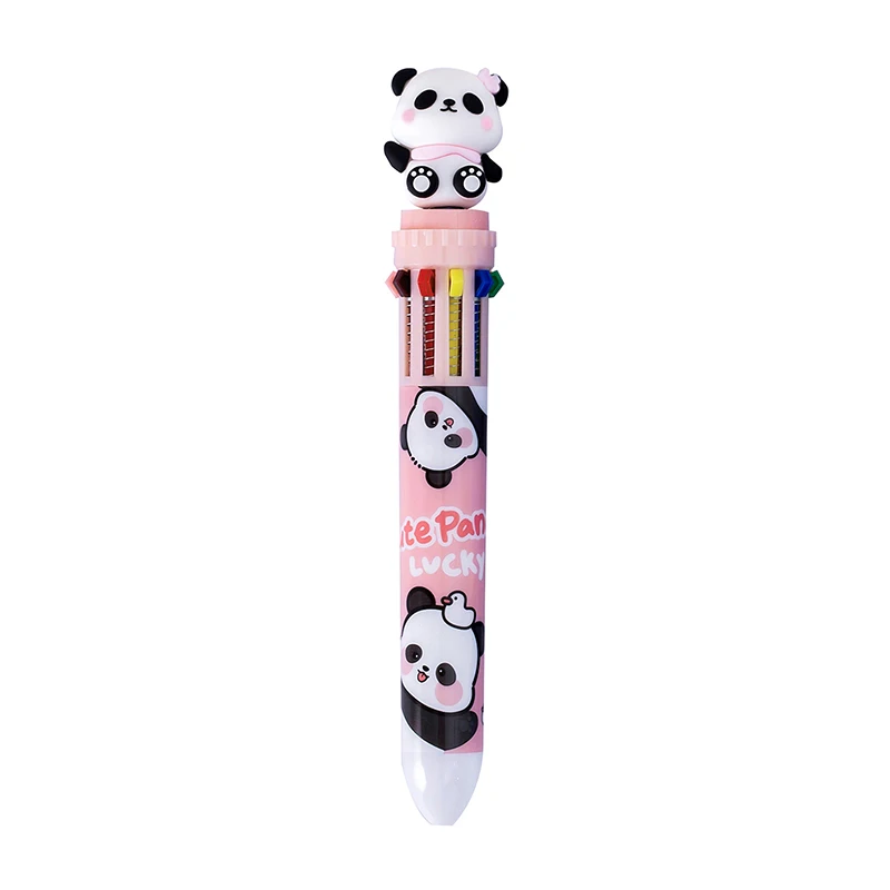 

1pc 10 Colors Cartoon Panda Ballpoint Pen 0.5mm Colorful Ink Gel Pen School Student Stationery Office Supplies