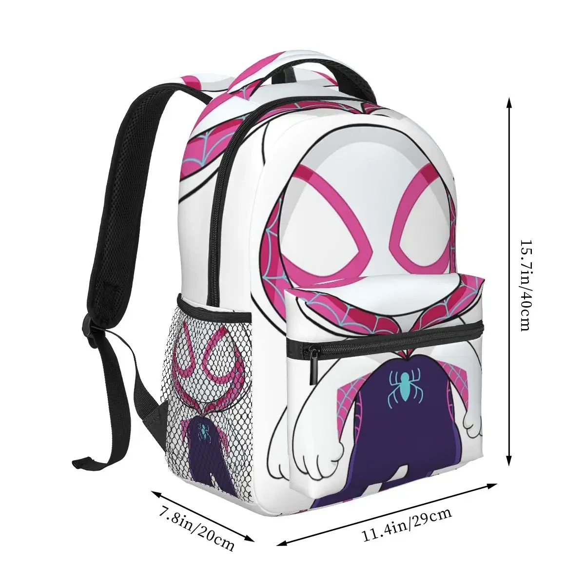 Cute Spider Ghost, Baby Spidey Girl, Grl Pwr Backpacks Boys Girls Bookbag Students School Bag Cartoon Kids Rucksack Shoulder Bag