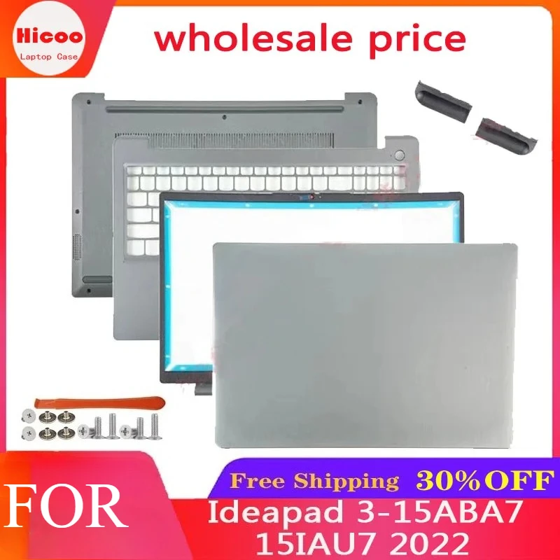 NEW Parts For Ideapad 3-15ABA7 15IAU7 2022 LCD Back Cover Bezel Palmrest Bottom Case Laptop Housing Replace Gray