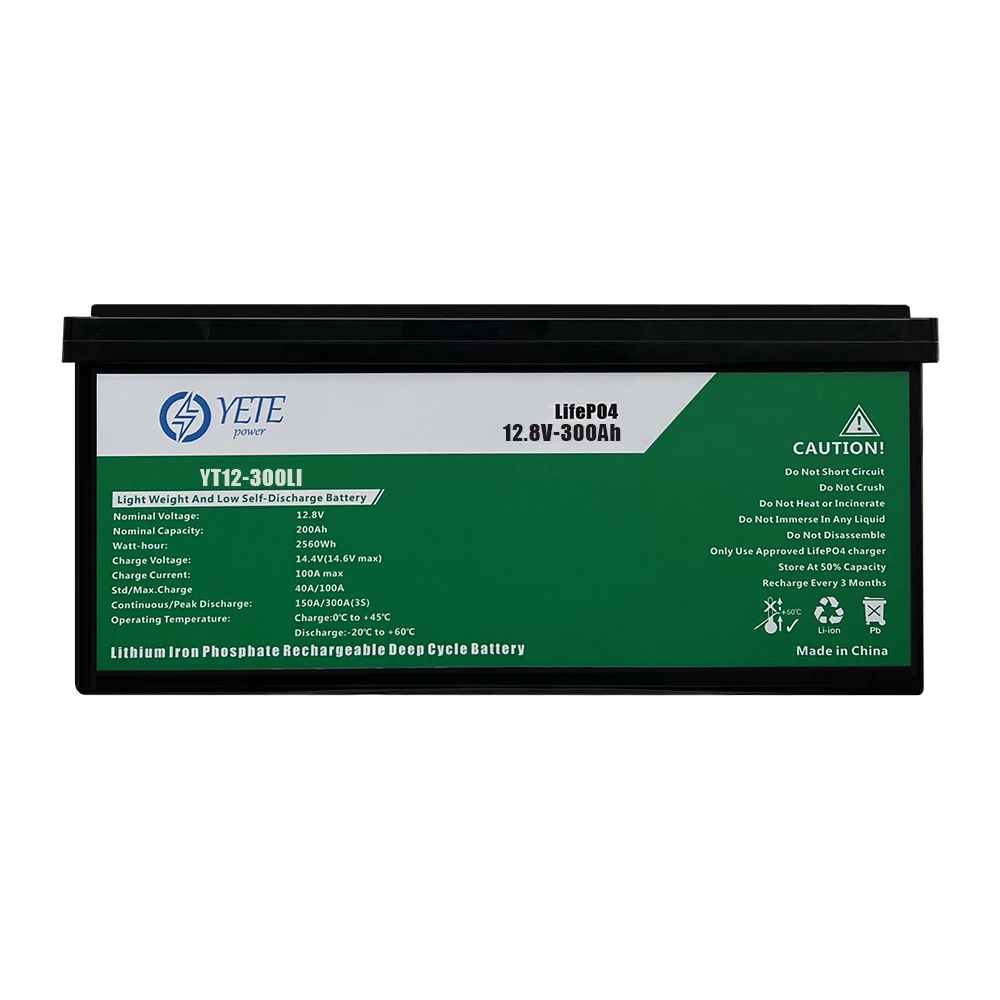YETE 12V 100Ah LiFePO4 بطارية 1280Wh بطارية ليثيوم مع تحسين 100A BMS 8000-15000 دورات عميقة دعم في سلسلة/متوازية