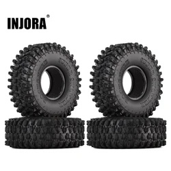 INJORA – 4 pièces de pneus de roche en caoutchouc de 120MM 1.9 pouces, pneus de roue pour voiture à chenilles 1:10 RC Axial SCX10 90046 AXI03007 TRX4 Redcat Gen8