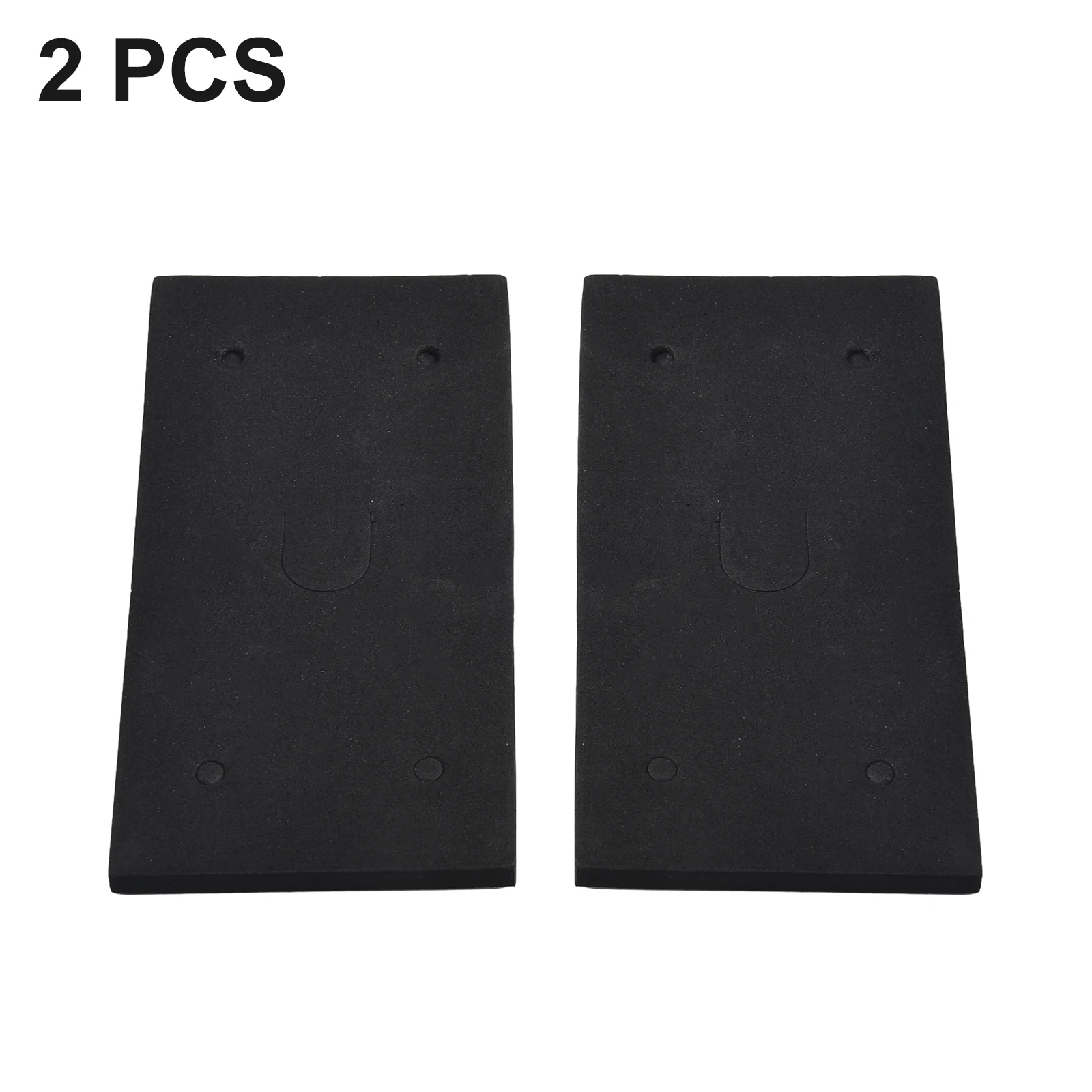 Foam Sander Back Pads Machine Parts Sandpaper Sponge Mat Square 2 Pcs Black Easy Installation Replacement Brand New